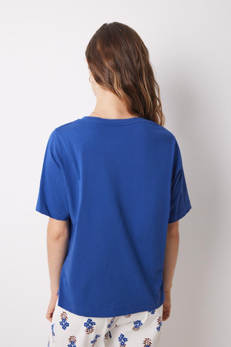 women'secret Camiseta manga corta 100% algodón azul Solo queda un día