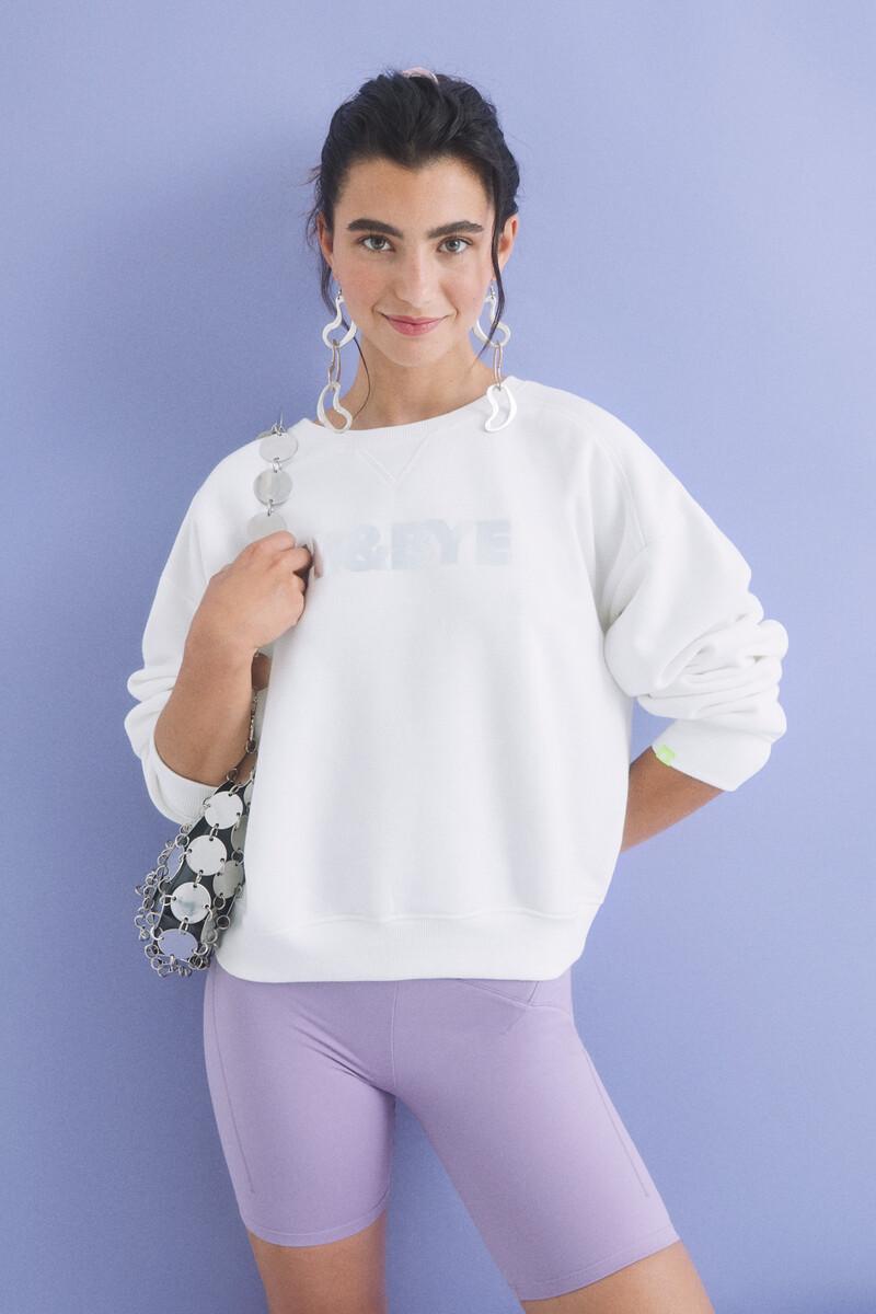 women'secret Sudadera felpa marfil logo