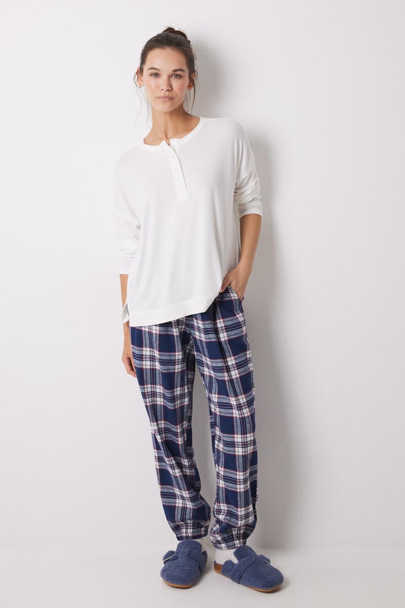 women'secret Pantalón carrot 100% algodón cuadros