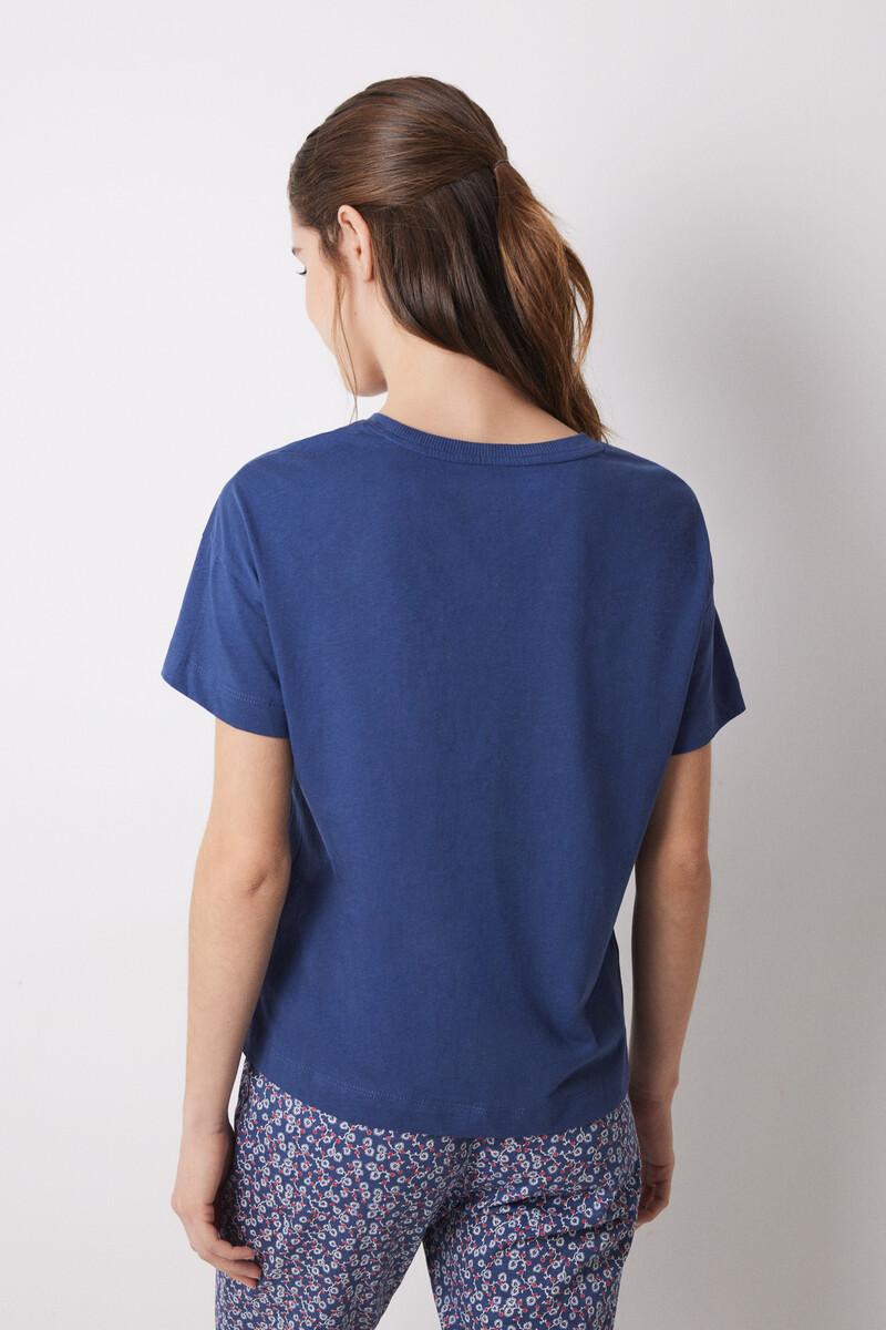 women'secret Camiseta manga corta azul Sailor Envío internacional gratuito