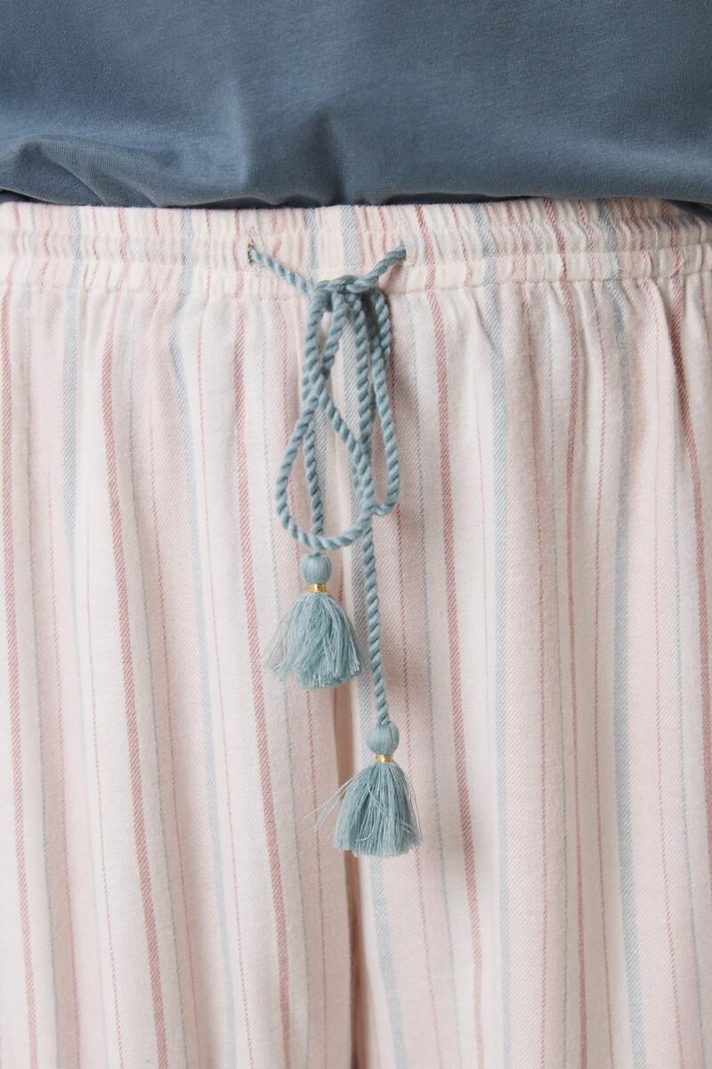 women'secret Pantalón largo franela rayas multicolor Libre de impuestos