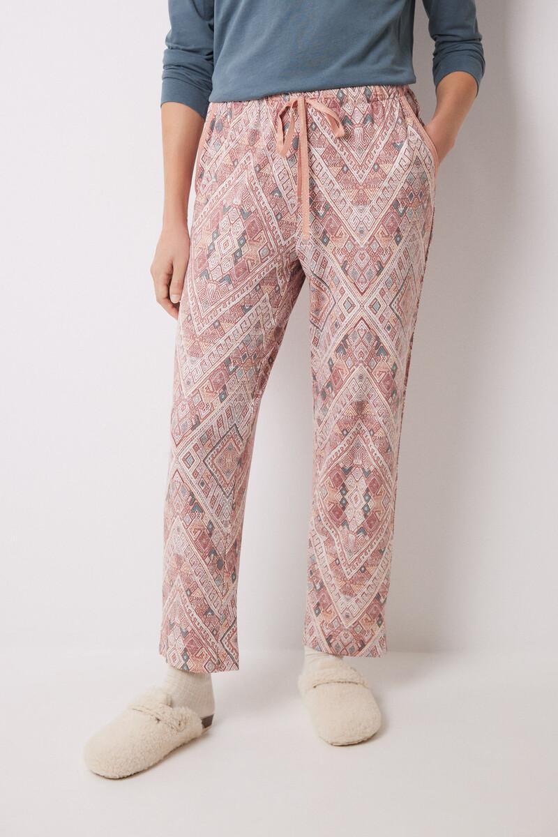 women'secret Pantalón carrot rosa súper soft Última moda