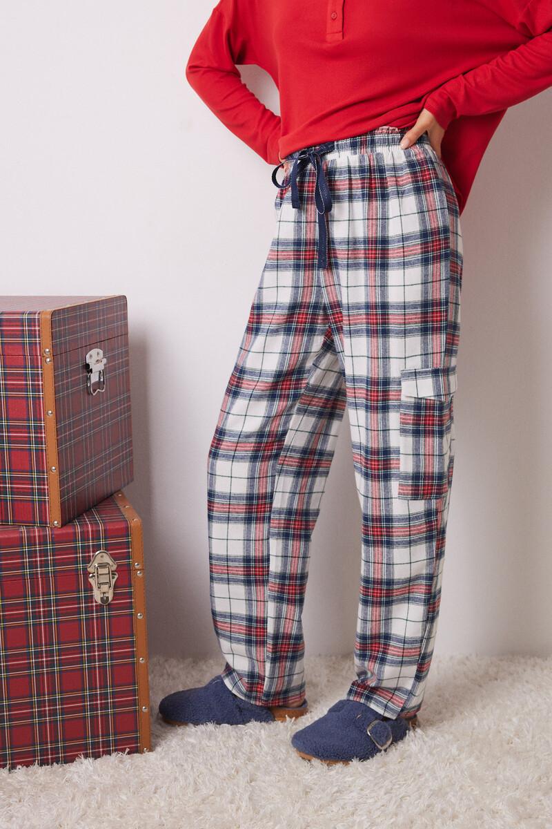 women'secret Pantalón cargo 100% algodón cuadros Ofertas de temporada