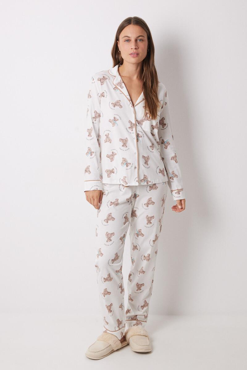 women'secret Pijama largo camisero 100% algodón ositos Grandes ahorros