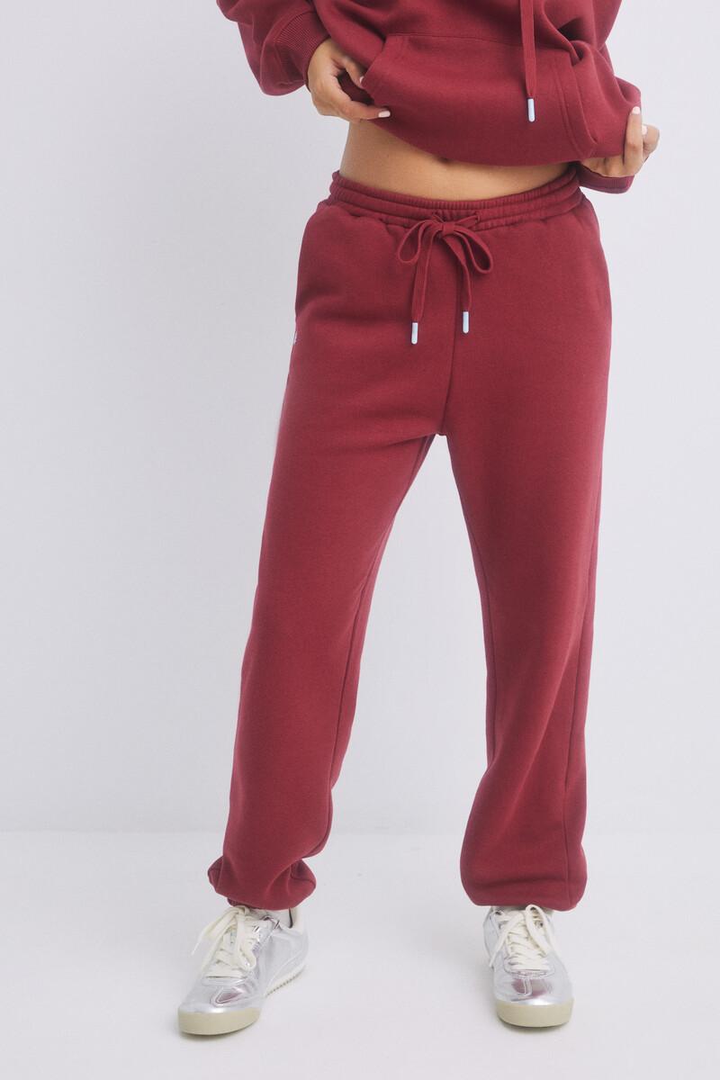 women'secret Pantalón jogger felpa rojo Rebajas