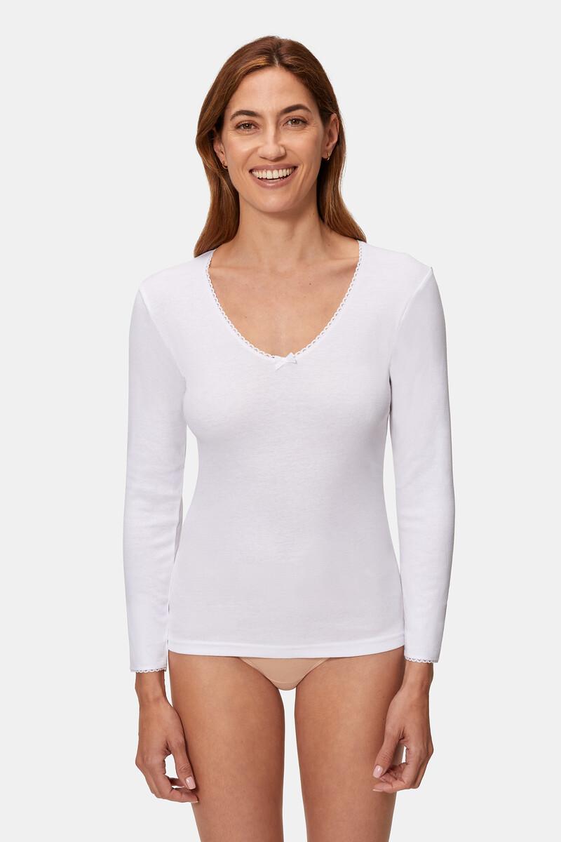 women'secret Camiseta manga larga térmica fibra de invierno con toque femenino Venta caliente