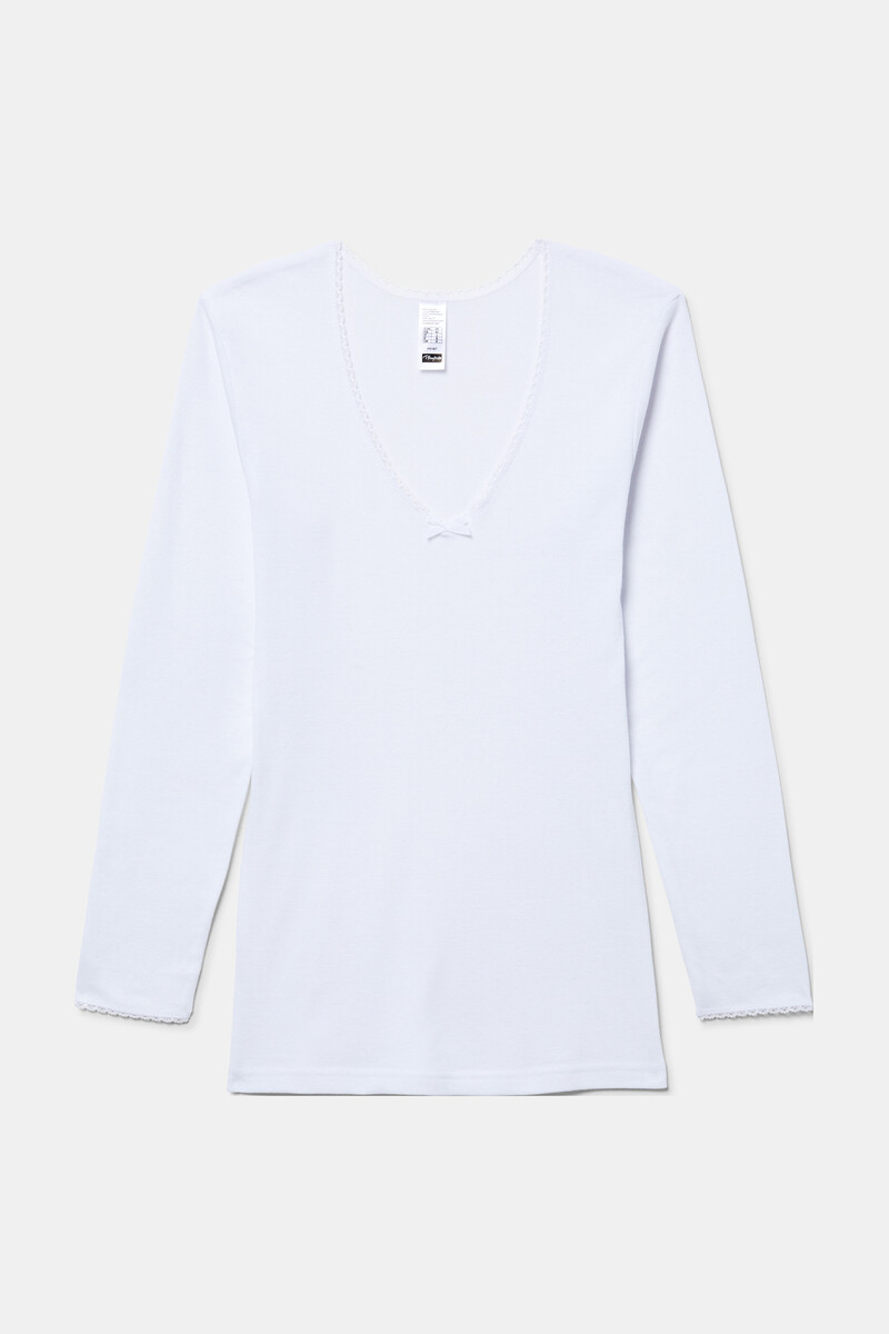 women'secret Camiseta manga larga térmica fibra de invierno con toque femenino Venta caliente
