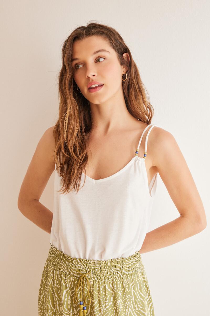 women'secret Camiseta blanco tirantes Los más vendidos