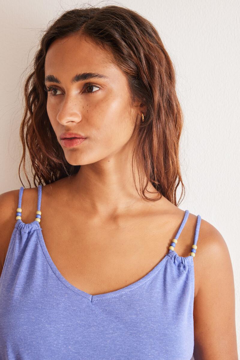 women'secret Camiseta azul tirantes Ventas relámpago