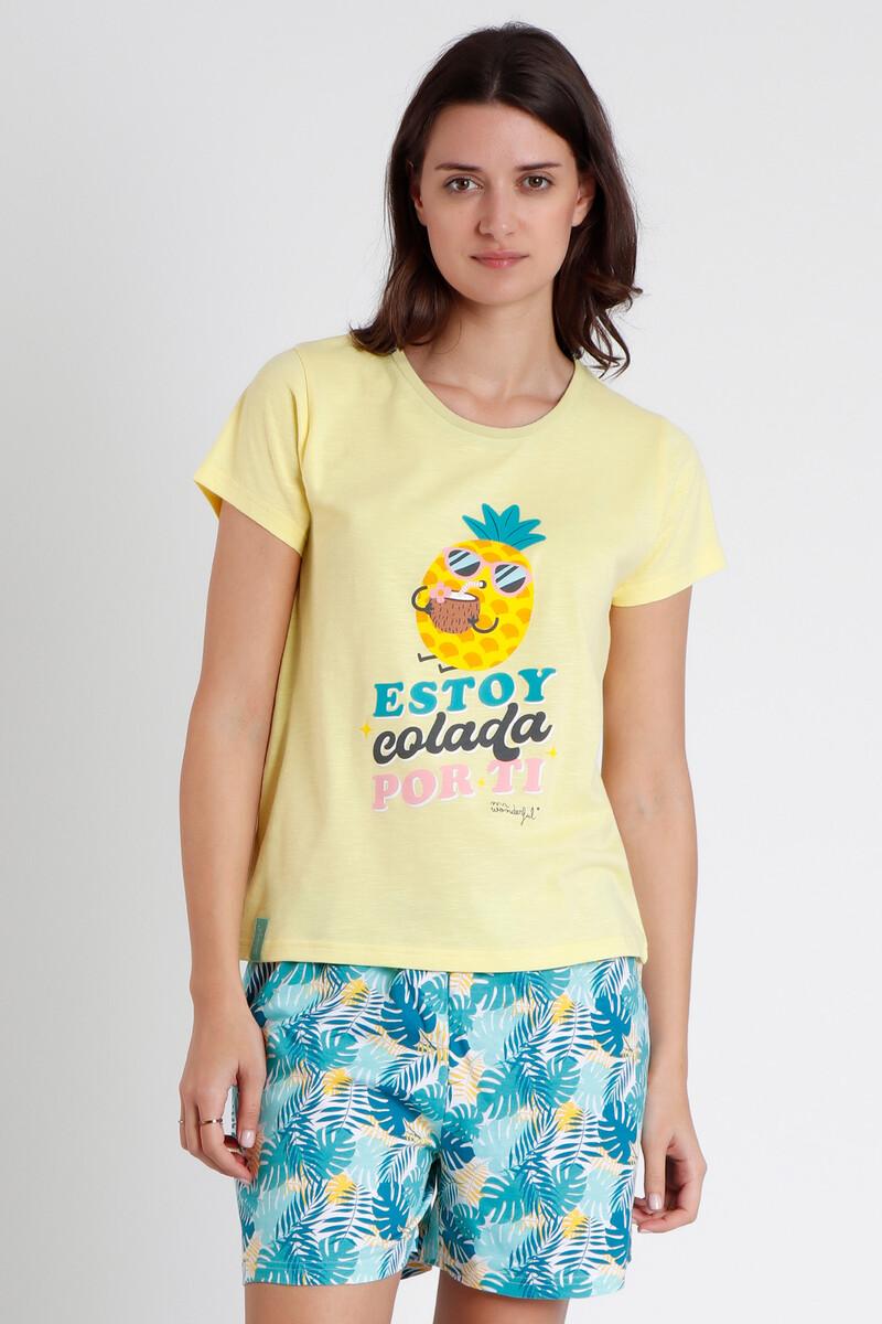 women'secret MR WONDERFUL Pijama Manga Corta Piña para Mujer