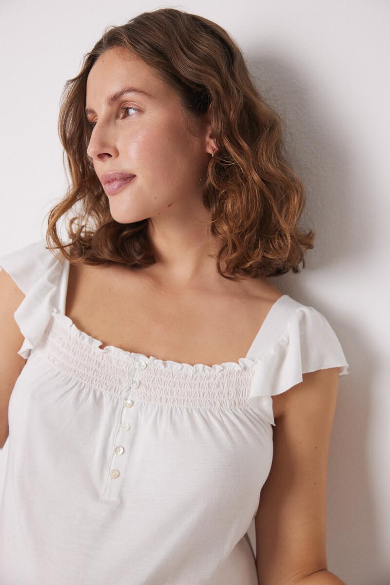 women'secret Camisón "maternity" corto blanco Rebajas online