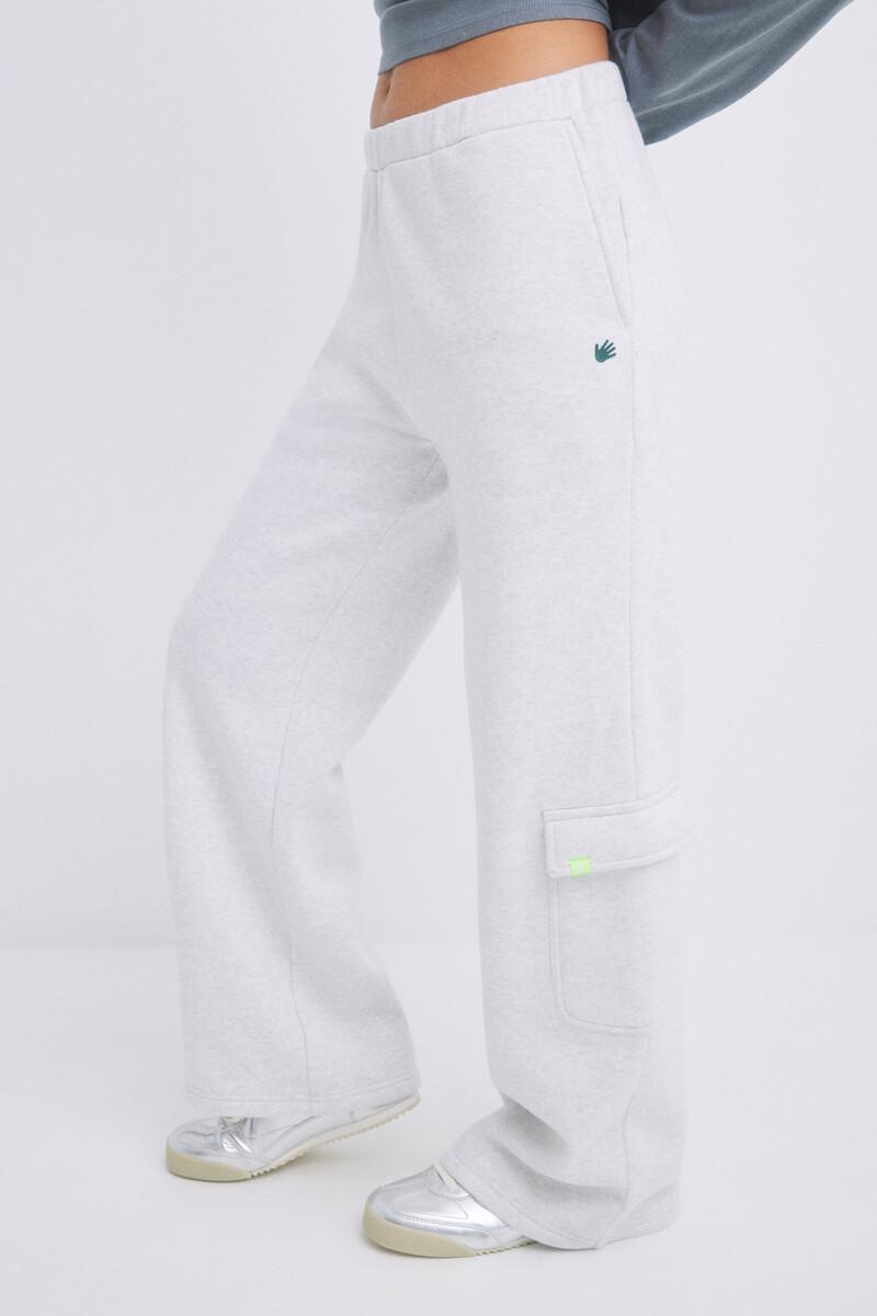 women'secret Pantalón flare cargo felpa gris Rebajas top