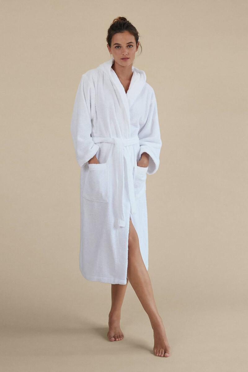 women'secret Albornoz rizo algodón capucha unisex En oferta
