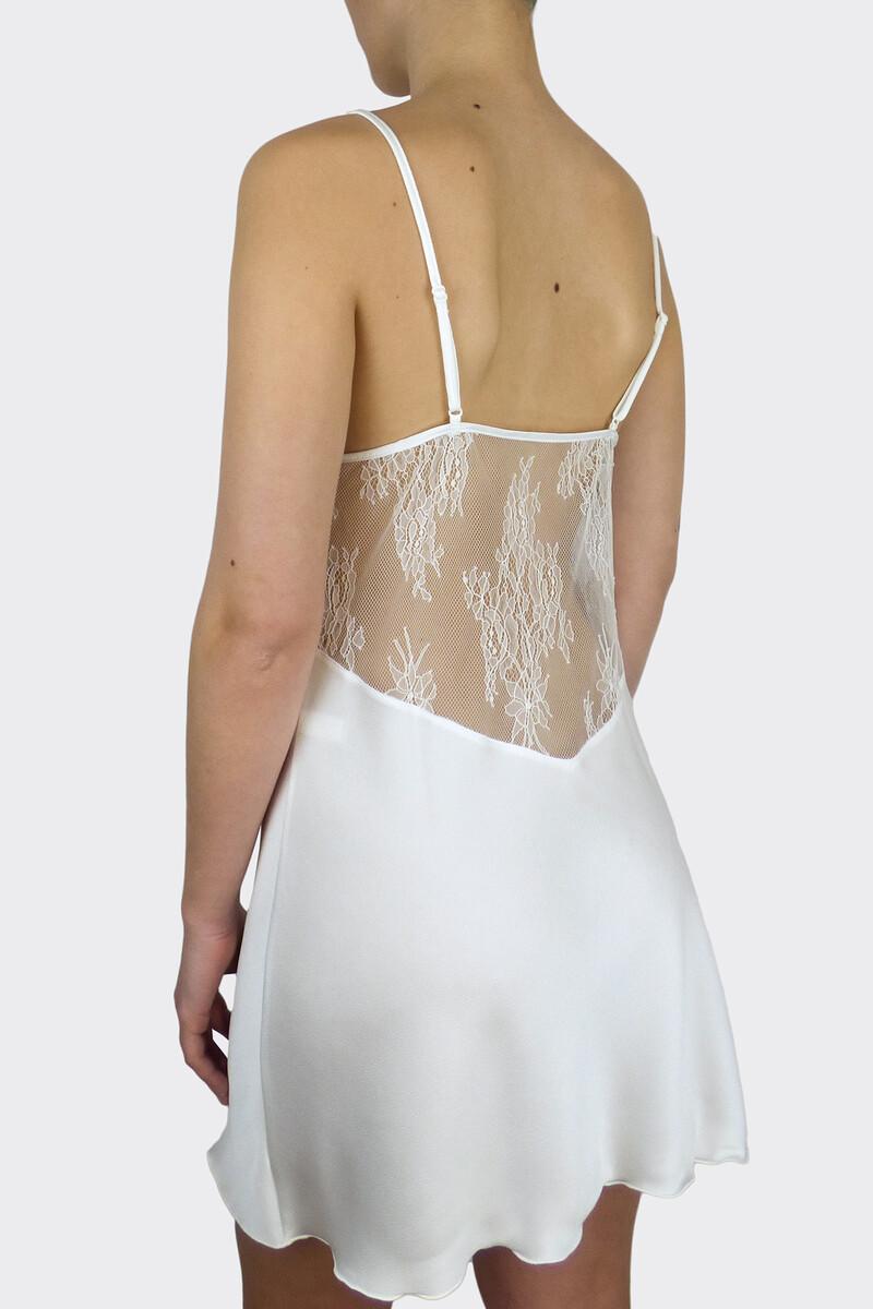 women'secret Camisón corto de mujer Crêpe en blanco