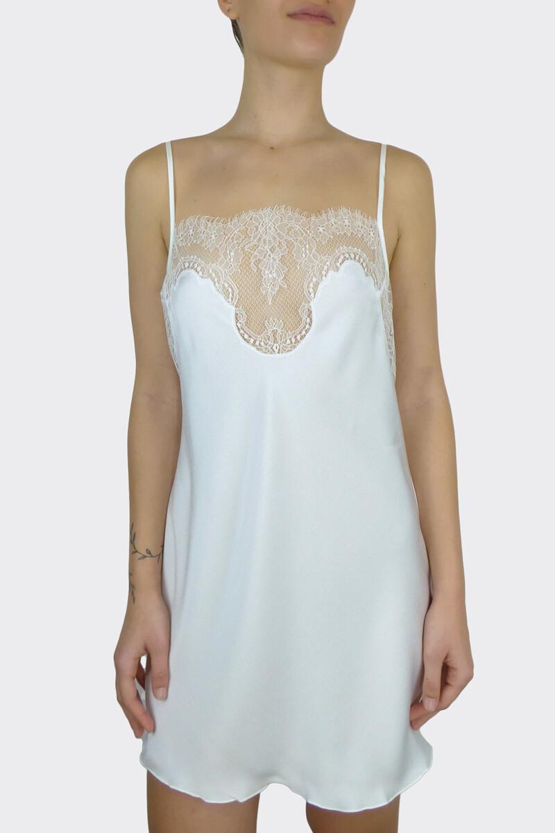 women'secret Camisón corto de mujer Crêpe en blanco Envío gratis