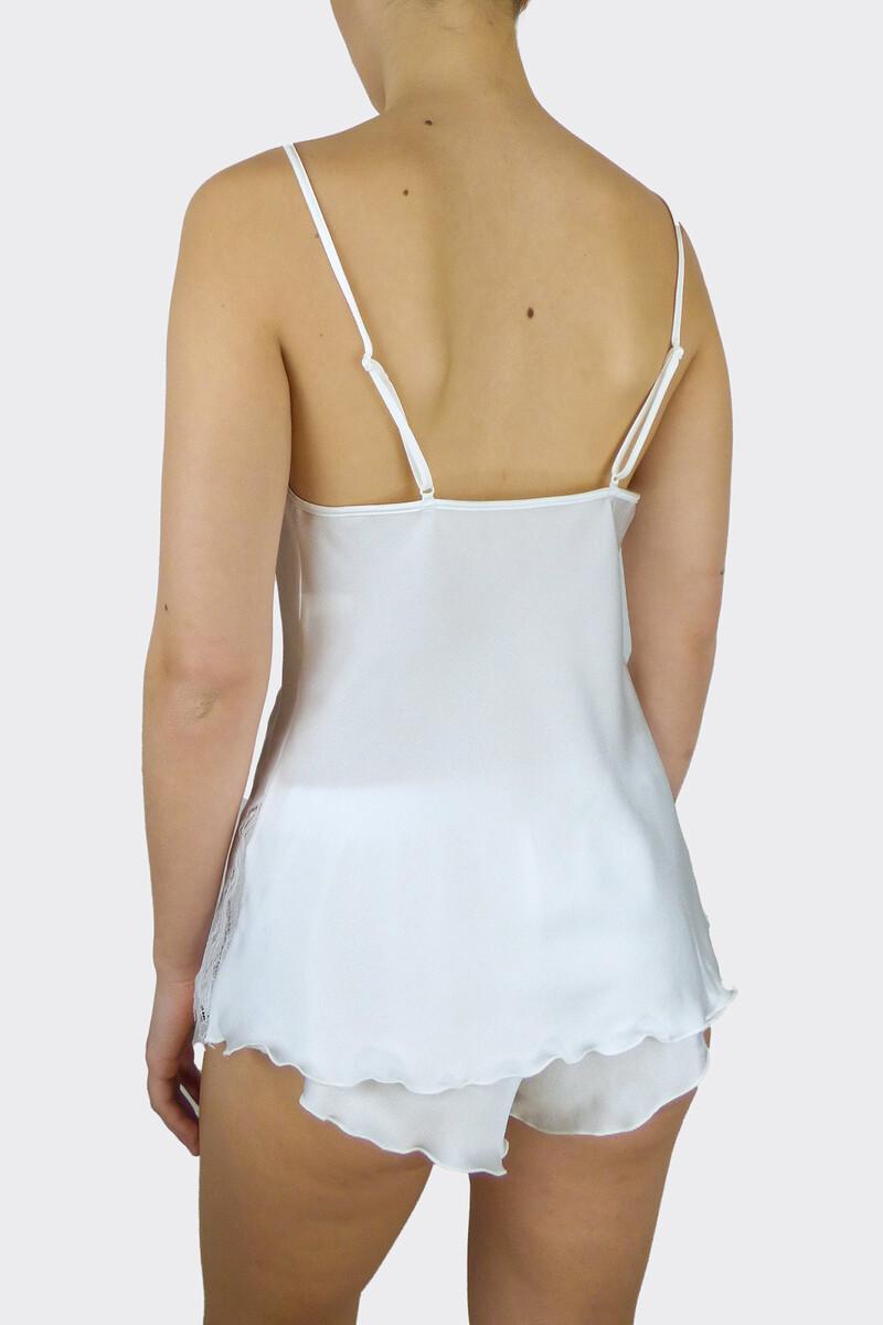 women'secret Pijama corto de mujer en Crêpe blanco Oferta especial