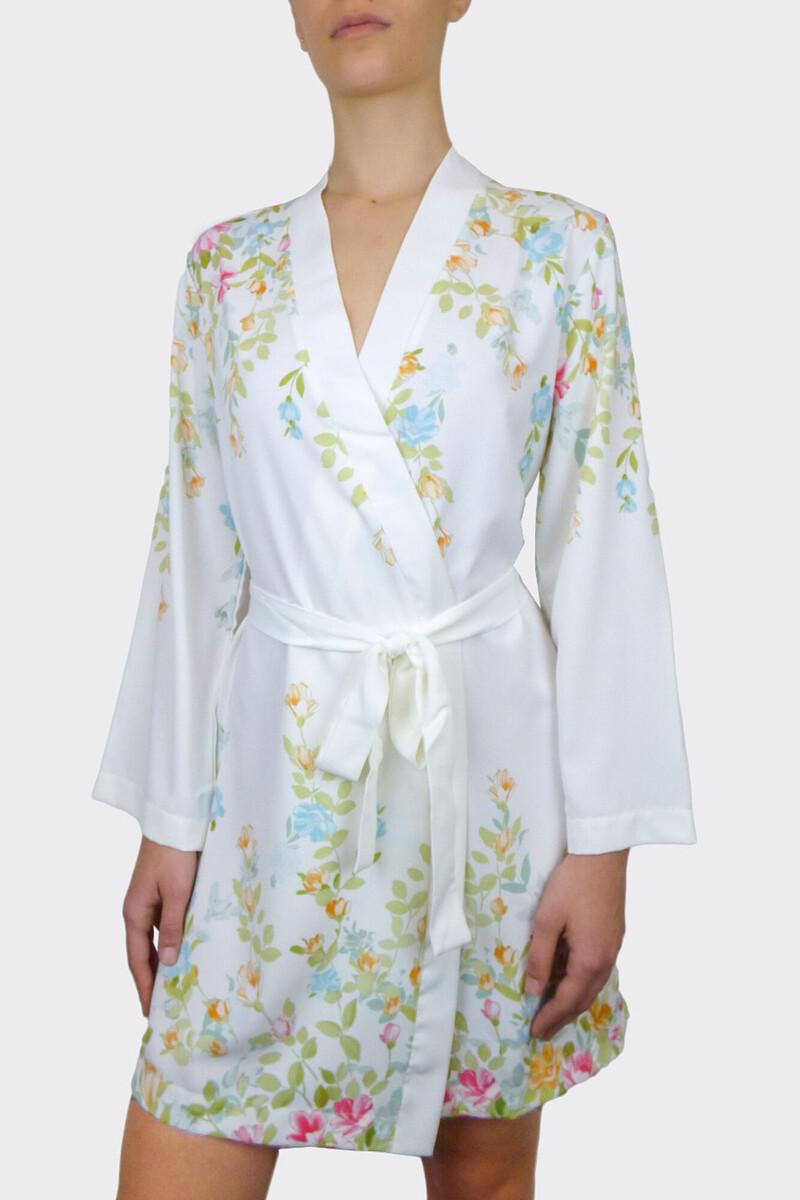 women'secret Bata de mujer de raso con estampado