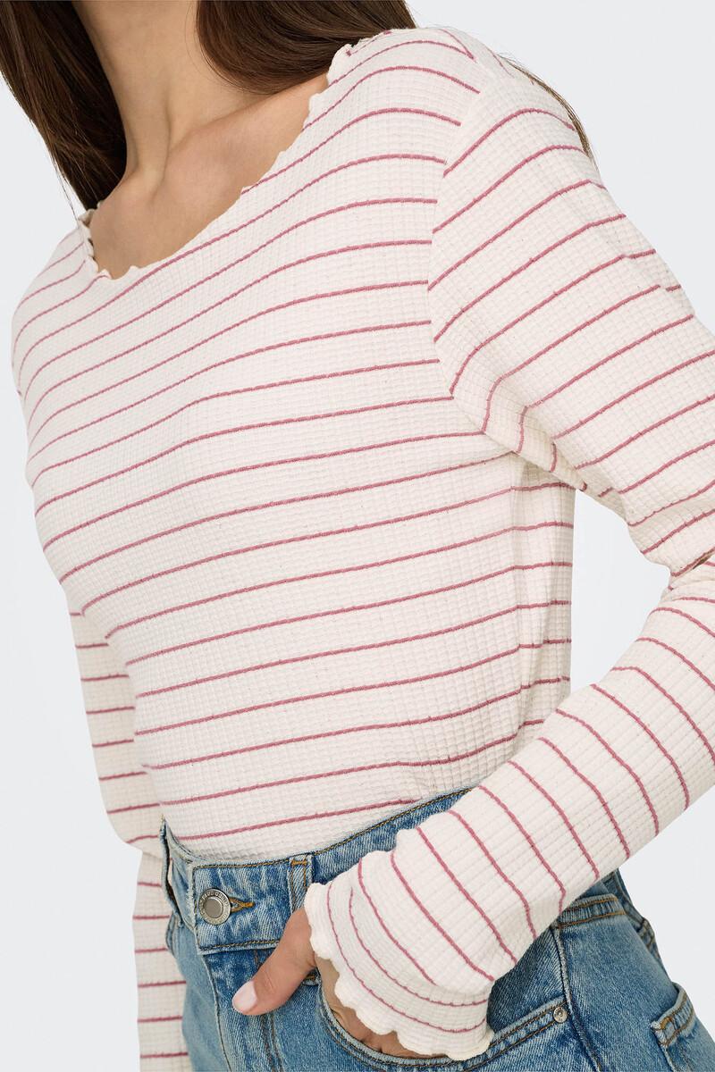 women'secret Camiseta corta manga larga bordes ondulados Precios de Black Friday