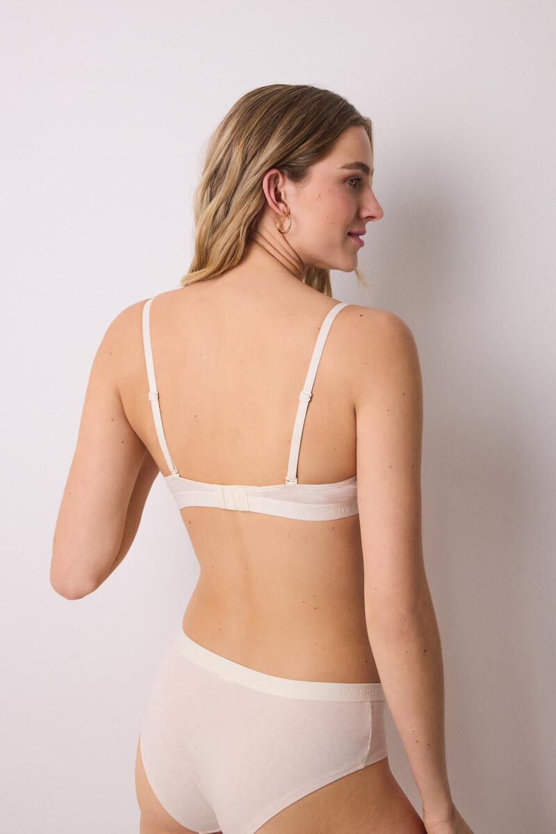 women'secret Sujetador clásico BEAUTIFUL algodón marfil Descuento por venta flash