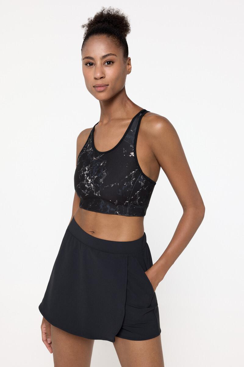 women'secret Sujetador deportivo reversible negro/estampado Ofertas