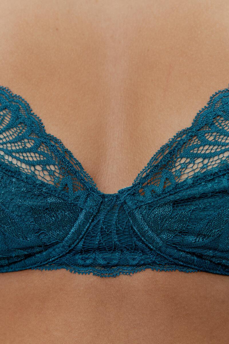 women'secret Bralette Falso aro Eleanor - Legion Blue Grandes descuentos