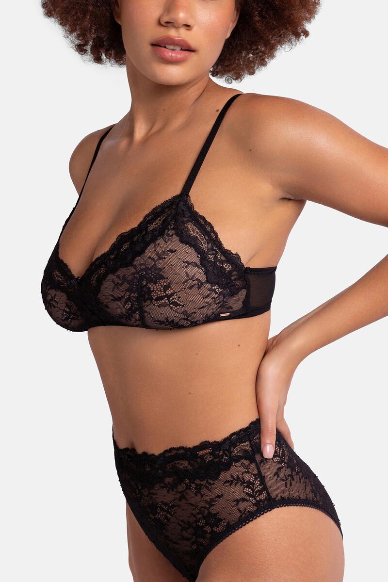 women'secret Sujetador bralette encaje negro Precios de Black Friday