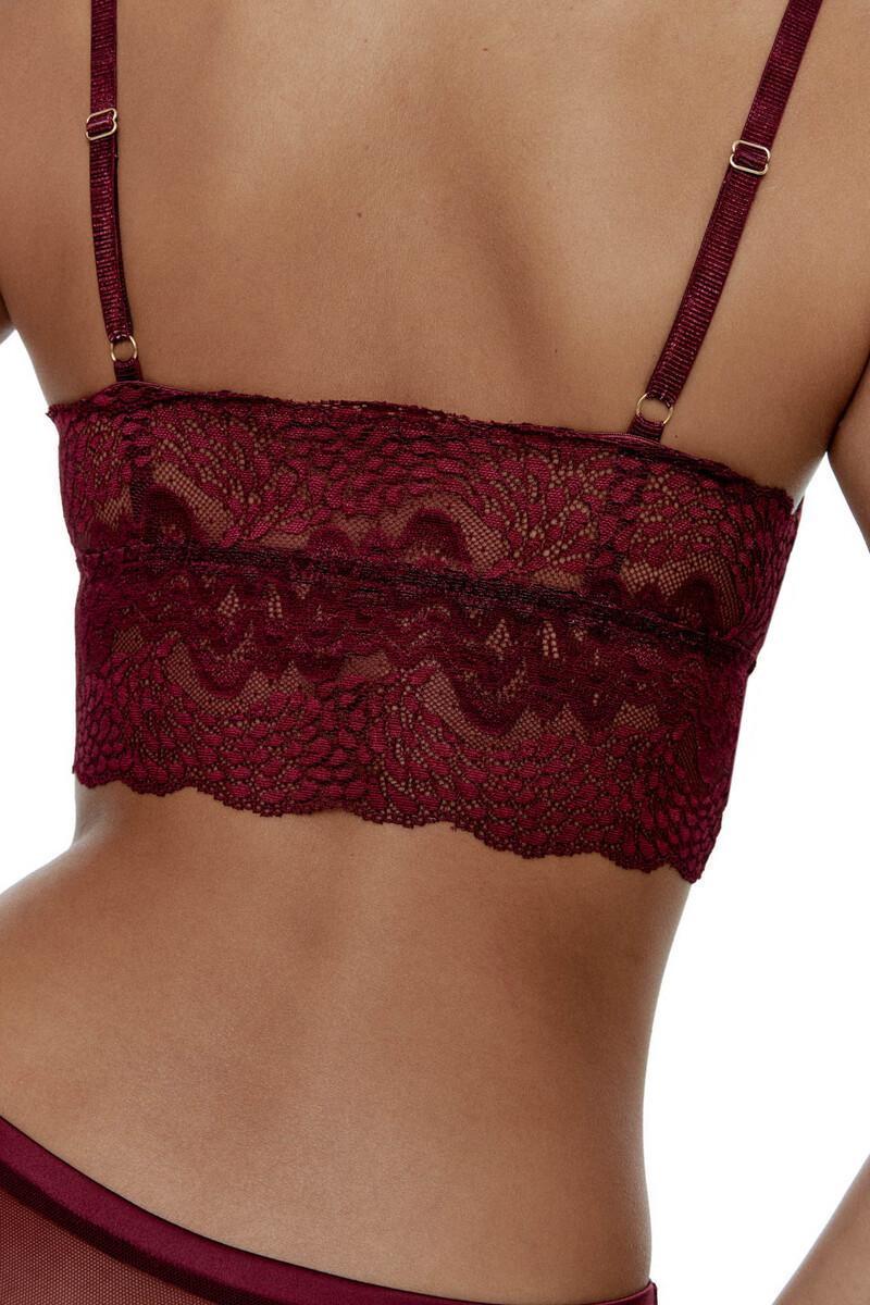 women'secret Bralette Crop Top Stevie - Burgundy Ofertas especiales