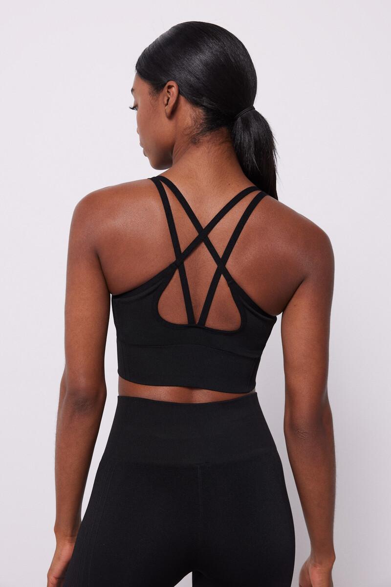 women'secret Sujetador deportivo negro Seamless Comfort Rebajas
