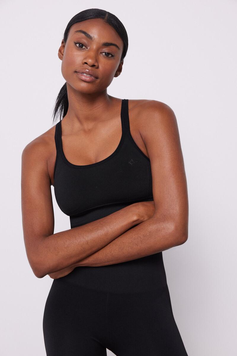 women'secret Sujetador deportivo negro Seamless Comfort Rebajas