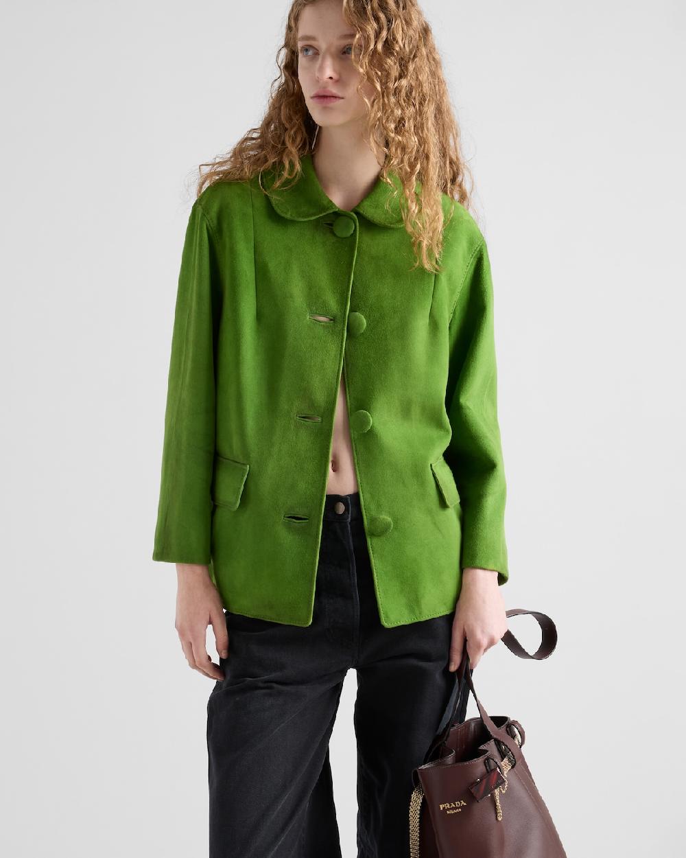 Prada Chaqueta de ante Devoluciones gratuitas
