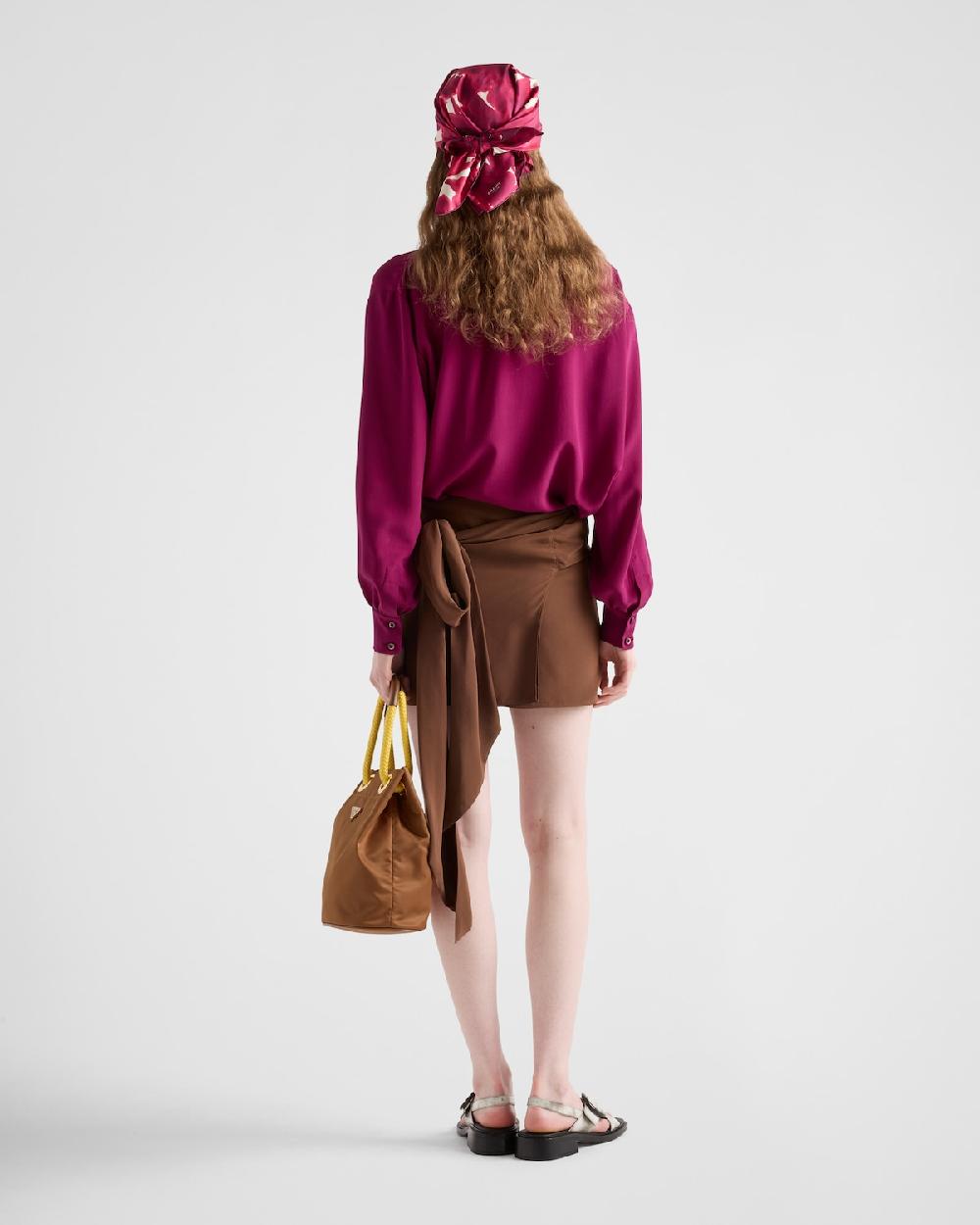 Prada Minifalda de crepé de China Rebajas baratas