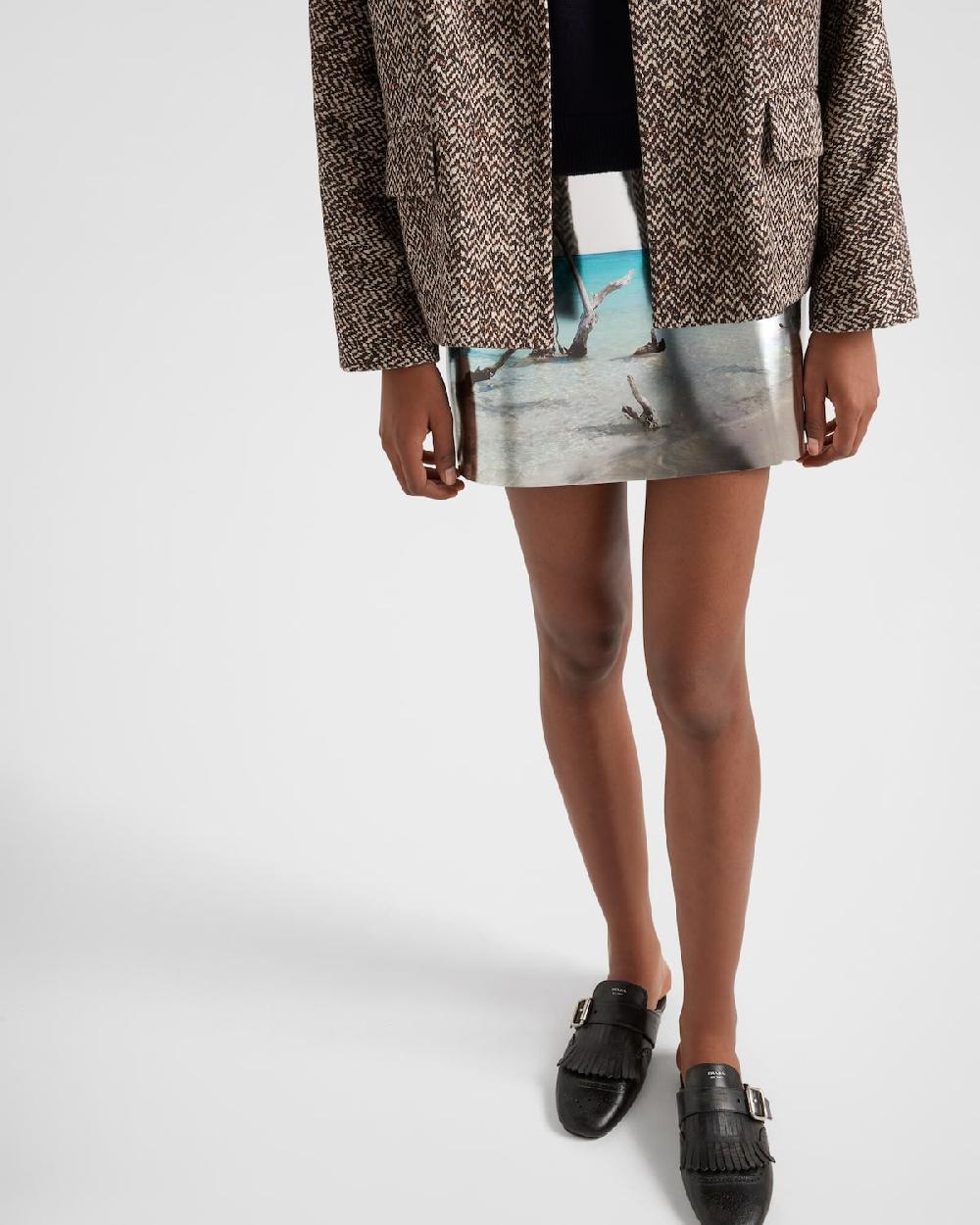 Prada Minifalda de piel brillante Los más vendidos