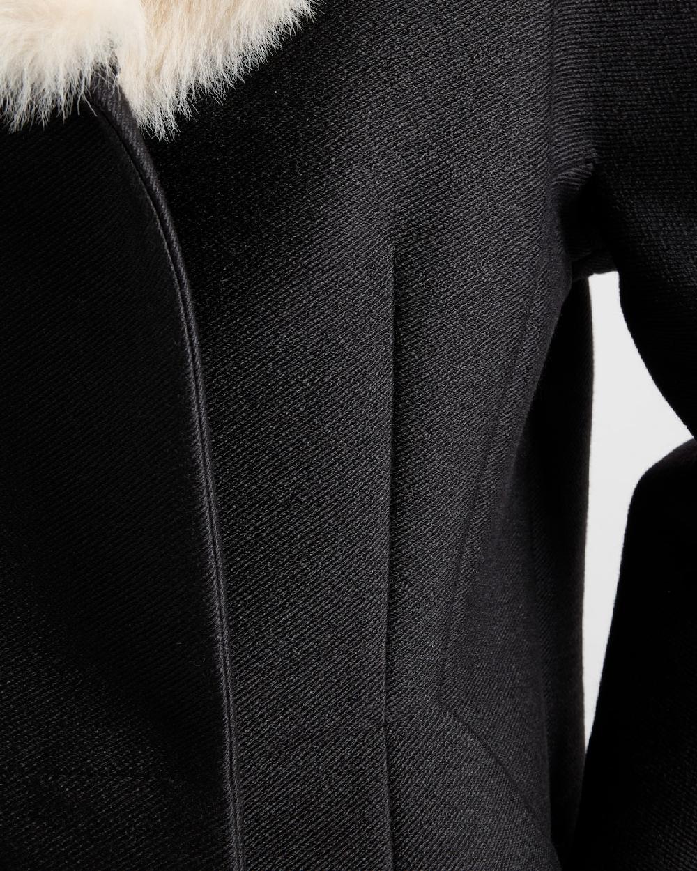Prada Chaquetón de botonadura doble en sarga granité Liquidación