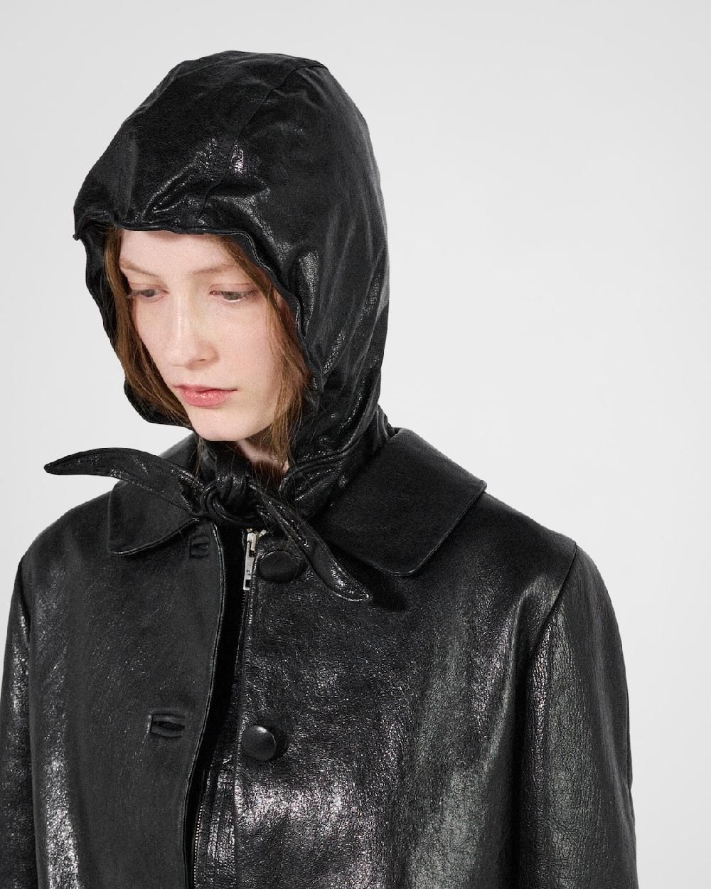 Prada Chaquetón de piel Mejor oferta