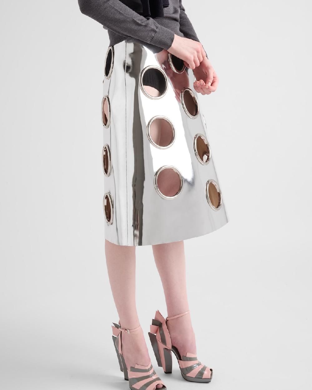 Prada Falda de piel brillante Rebajas online