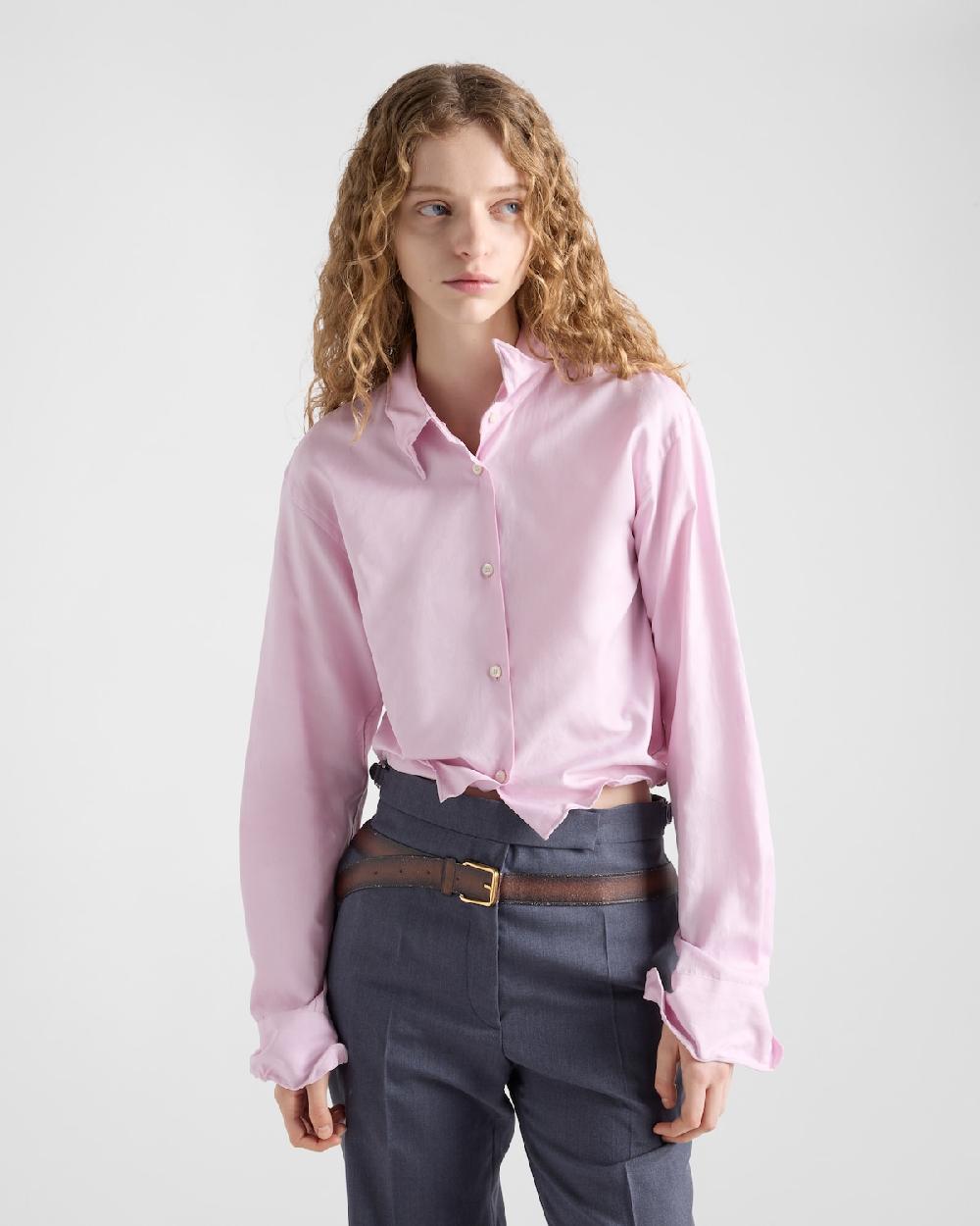 Prada Camisa oxford de algodón Oferta especial