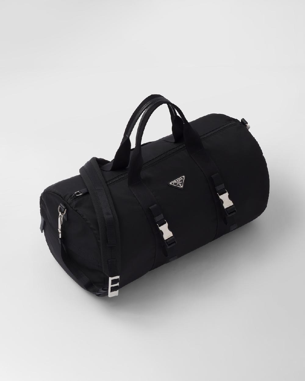 Prada Bolsa de lona en piel Saffiano y Re-Nylon Ofertas