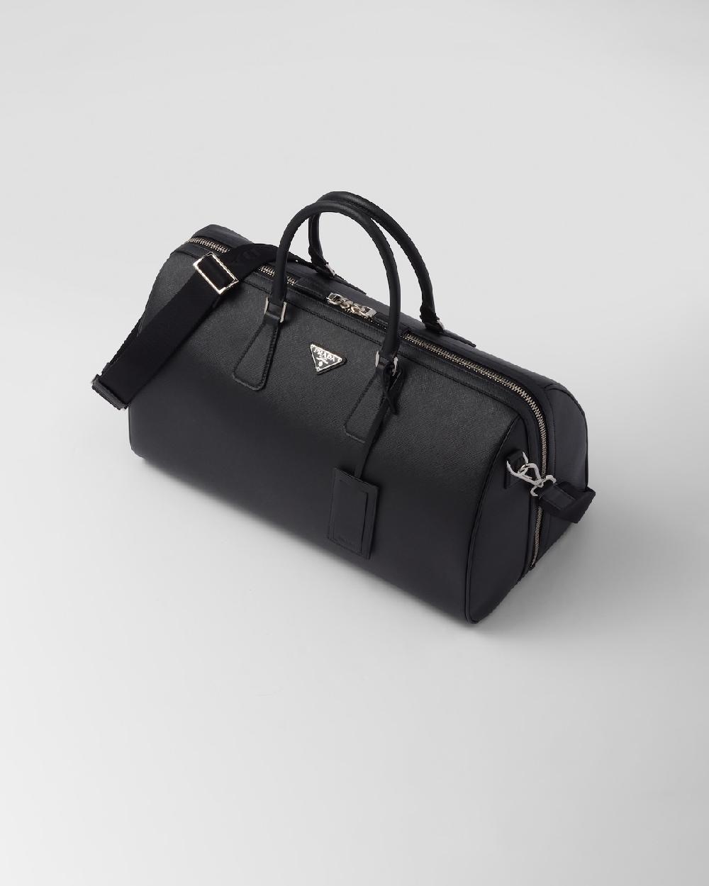 Prada Bolsa de viaje de piel Saffiano En oferta