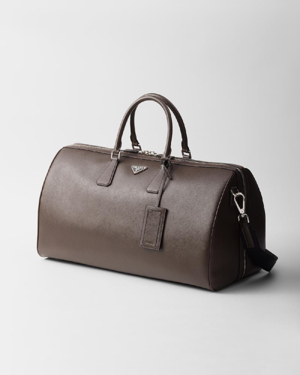 Prada Bolsa de lona en piel Saffiano Ventas relámpago