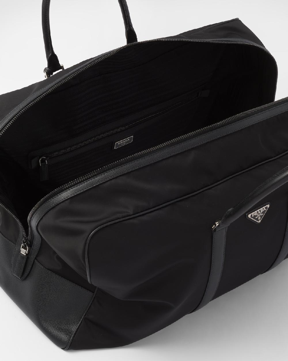 Prada Bolsa de lona en piel Saffiano y Re-Nylon Tienda