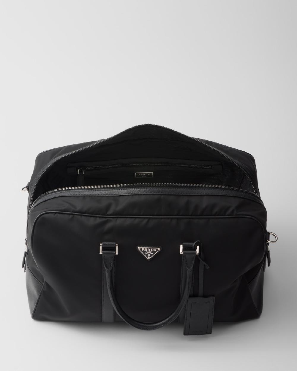 Prada Bolsa de piel Saffiano y Re-Nylon Mejor oferta