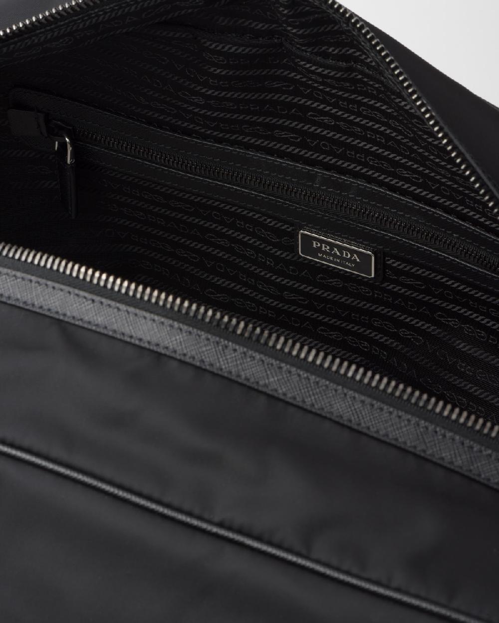 Prada Bolsa de piel Saffiano y Re-Nylon Oferta especial