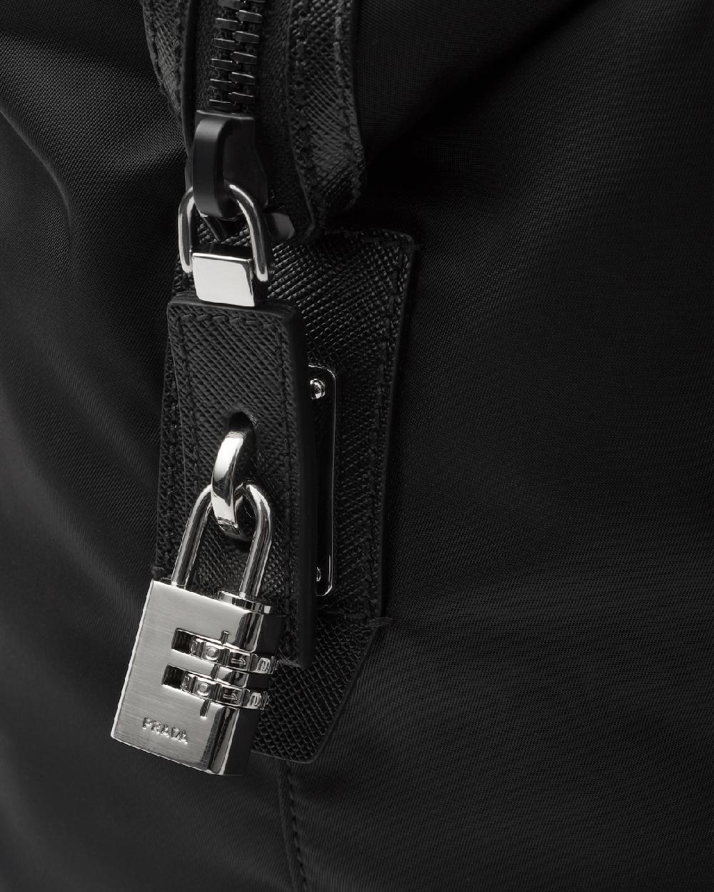 Prada Bolsa de lona en piel Saffiano y Re-Nylon Envío gratis