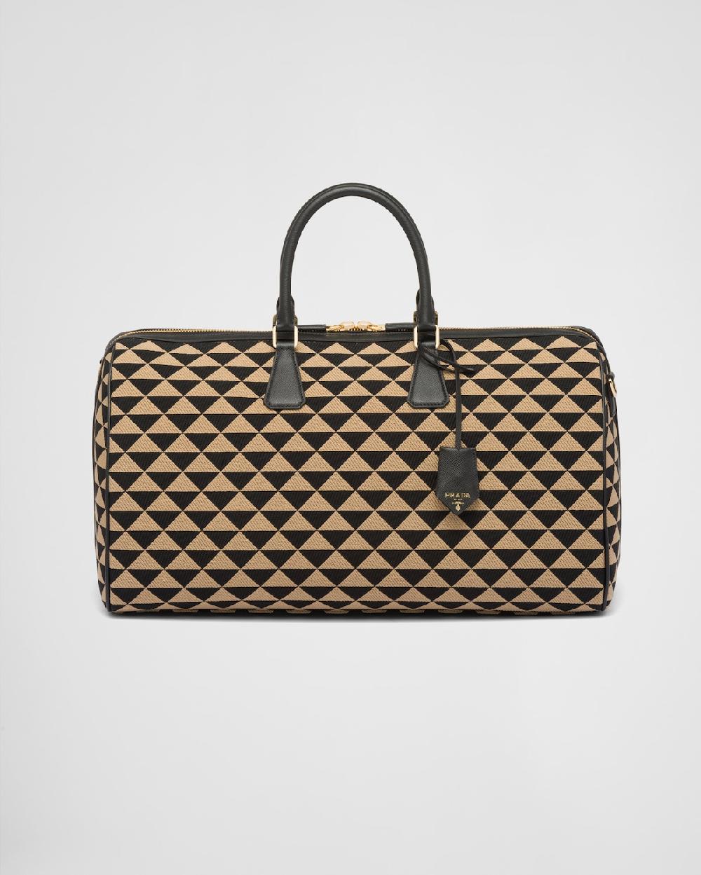 Prada Bolso de viaje Prada Symbole de tela bordada ÚLTIMAS EDICIONES
