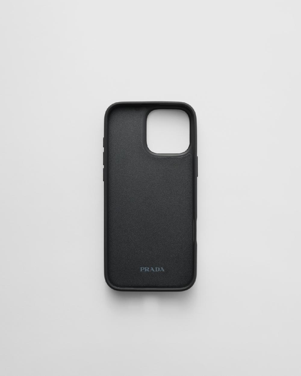 Prada Funda para iPhone 16 Pro Max de piel Saffiano Oferta especial de fábrica