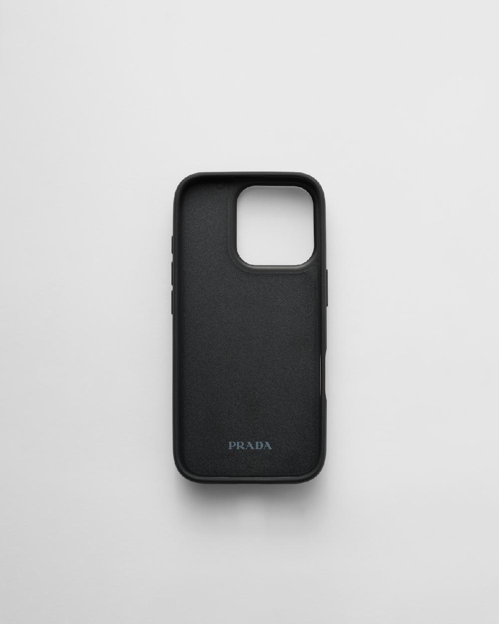 Prada Funda de piel Saffiano para iPhone 16 Pro Solo queda un día