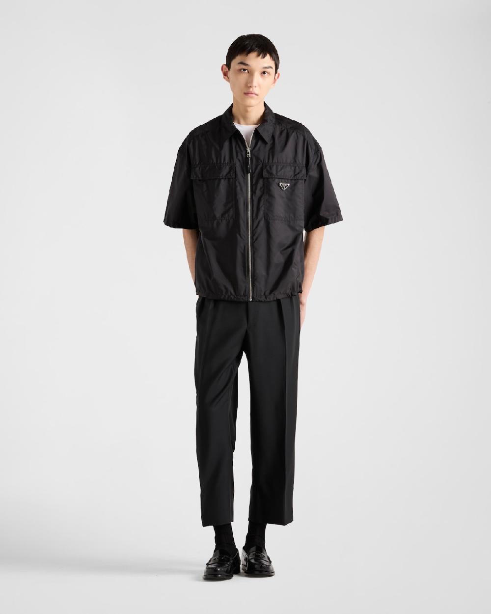 Prada Camisa de manga corta en ligero Re-Nylon Outlet