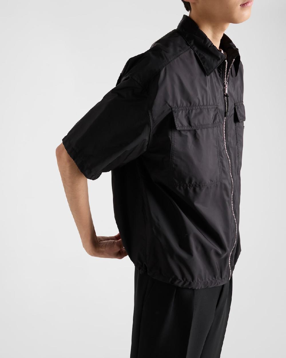 Prada Camisa de manga corta en ligero Re-Nylon Outlet