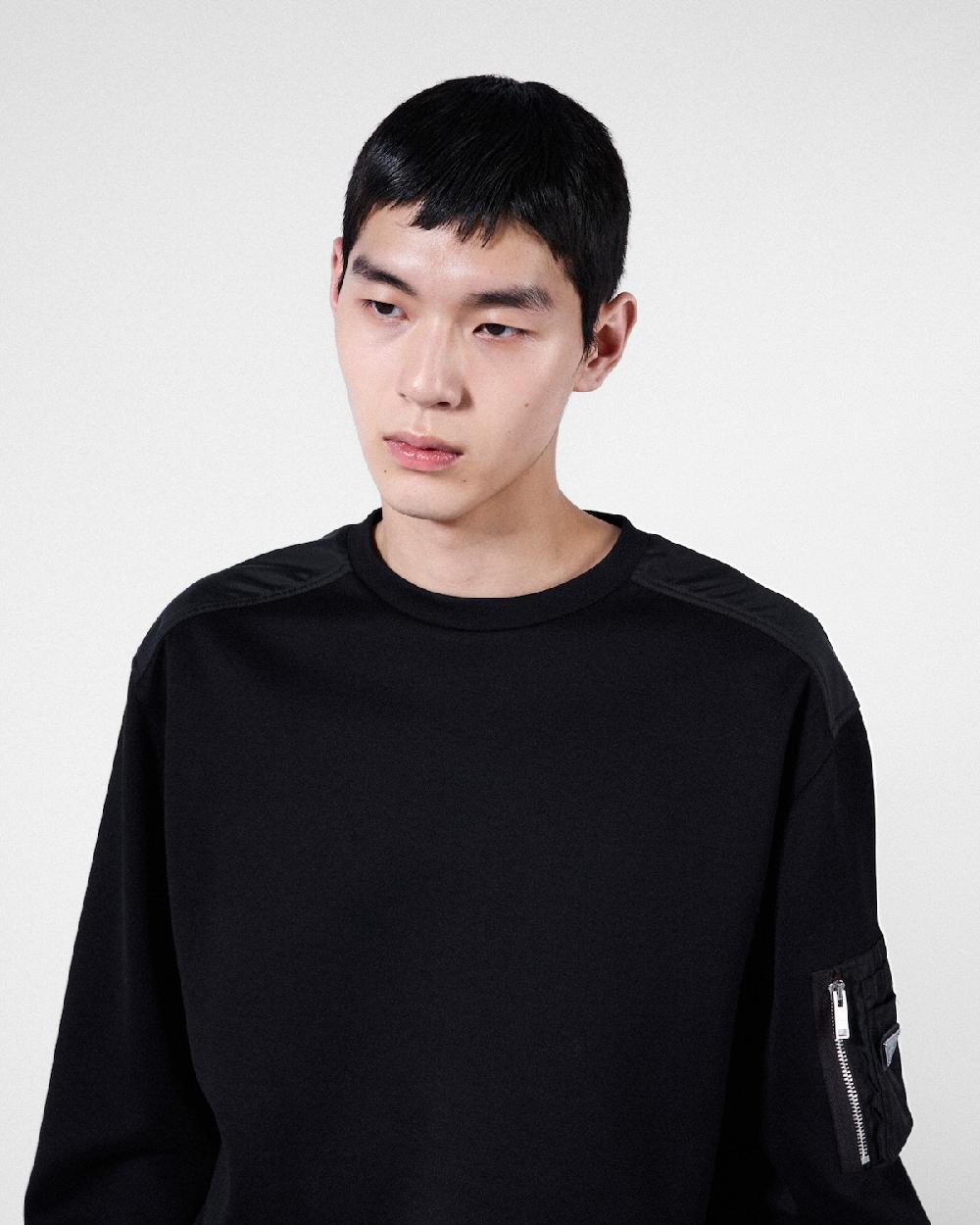 Prada Sudadera en felpa de algodón y Re-Nylon En oferta