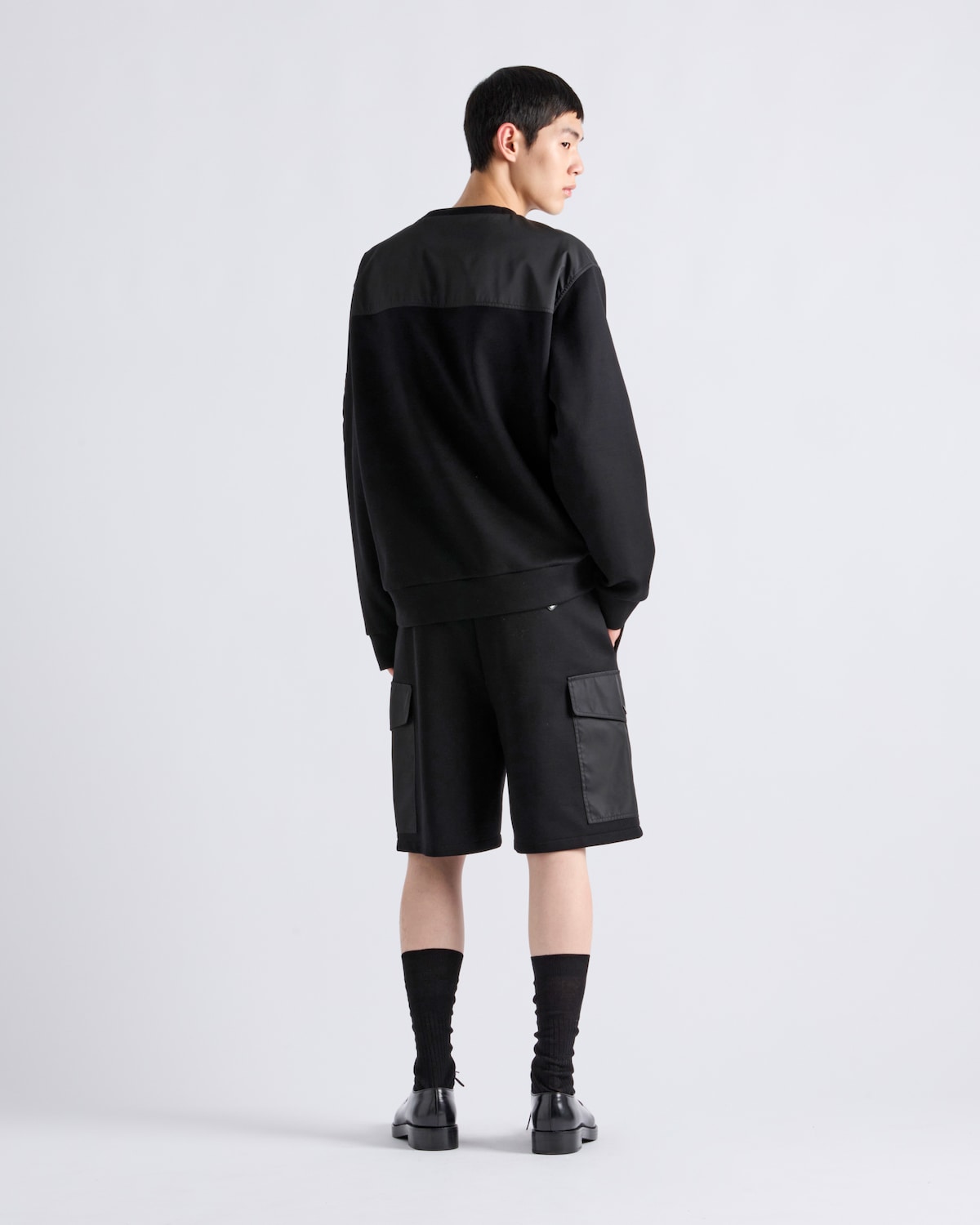 Prada Sudadera en felpa de algodón y Re-Nylon En oferta